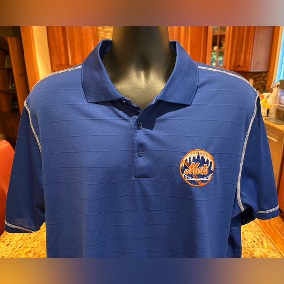 Antigua Other - New York Mets men’s athletic polo. Sharp blue with logo on chest. XL